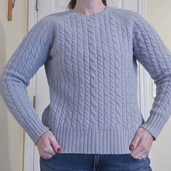 GAP Cable Knit Sweater VINTAGE Y2K- Light Blue - Picture 1 of 5